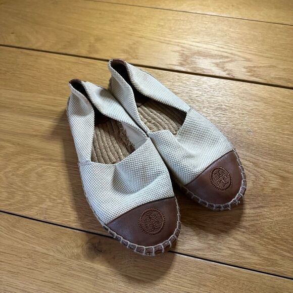 Tory Burch Colorblock espadrille flats 6 brown - Picture 1 of 7